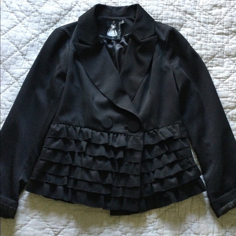 Twelve By Twelve Ruffle Blazer Size Xs - image 1